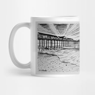 Southwold Pier at Sunset Ink Sketch Mug